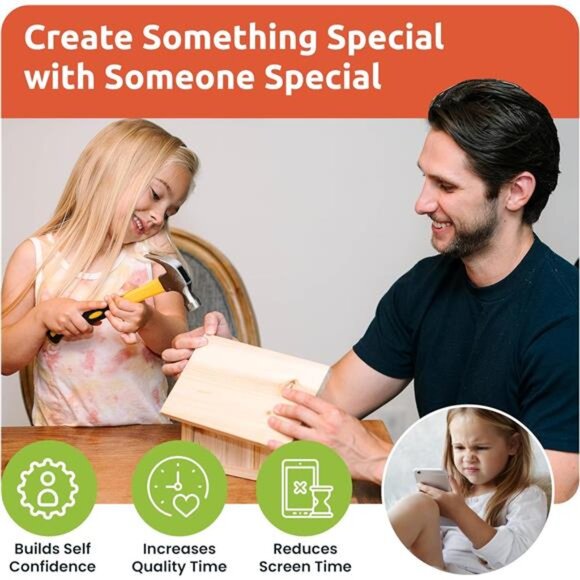 Jr Bird House Kit | DIY Birdhouse Kits Made of Cedar Wood for Outdoors | - Picture 5 of 7